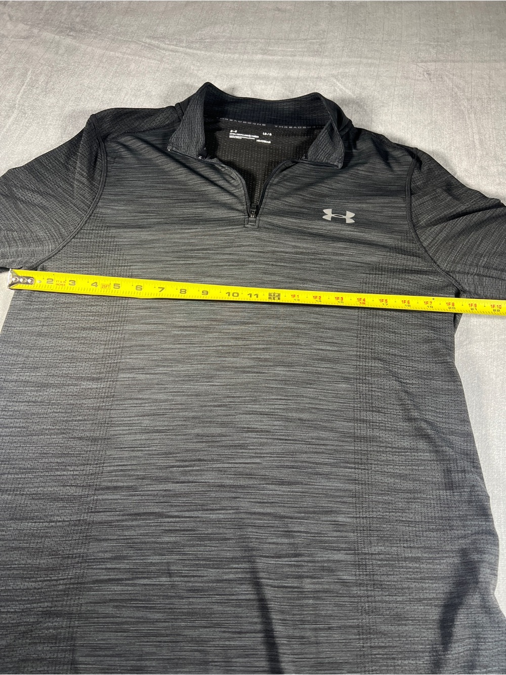 Under Armour Threadborne HeatGear Gray Quarter Zip Men’s Large - Picture 5 of 6